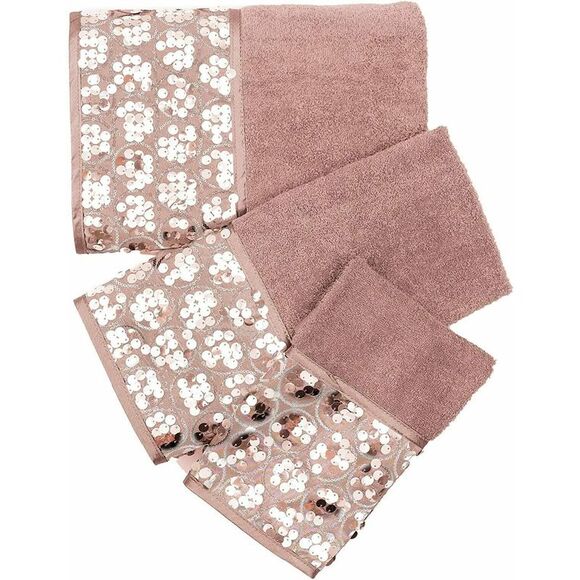 Popular Bath Sinatra Bundle: 7 Items: Shower Curtain, Shower Hooks, Rug, Contour Bath Accessories